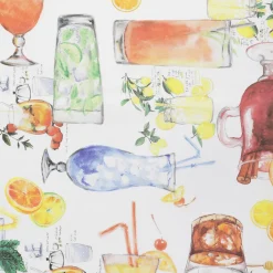 Tissu Décoratif à Motif Cocktail, Largeur 150 Cm-DecoWoerner Hot