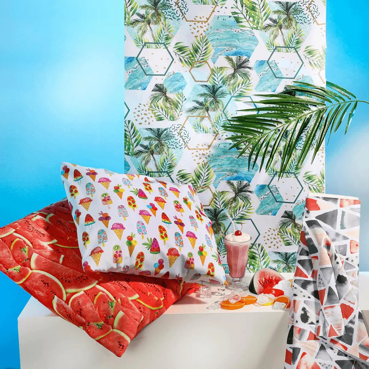 Tissu De Décoration "Triangle" Triangles De 140 Cm De Large-DecoWoerner Best