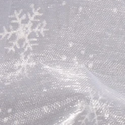 Tissu Flocons De Neige En Organza Larg. 150 Cm-DecoWoerner Discount
