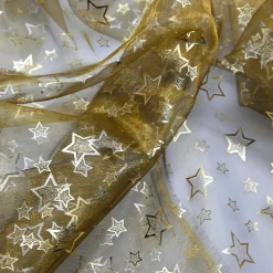 Tissu ganza "Petites étoiles" Larg. 145 Cm-DecoWoerner Hot