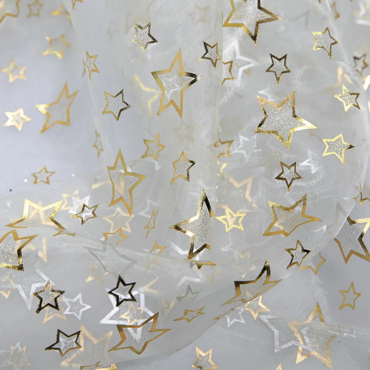 Tissu Organza "Petites étoiles" Larg. 145 Cm-DecoWoerner Online