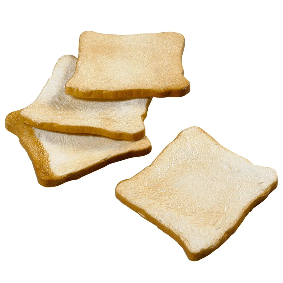 Toasts Alimentaires Grillés Factices 4 Pièces-DecoWoerner