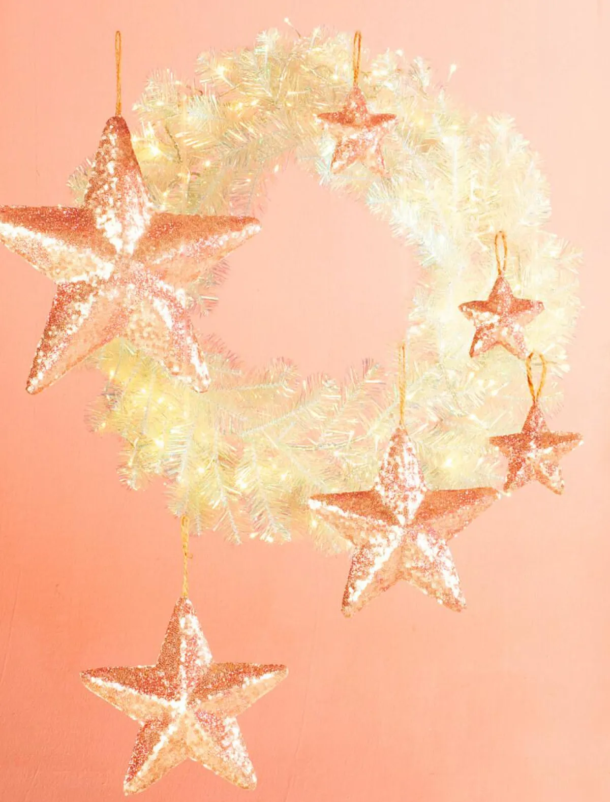 Étoile à Paillettes Ø 22 Cm, 2 Pces,-DecoWoerner Best