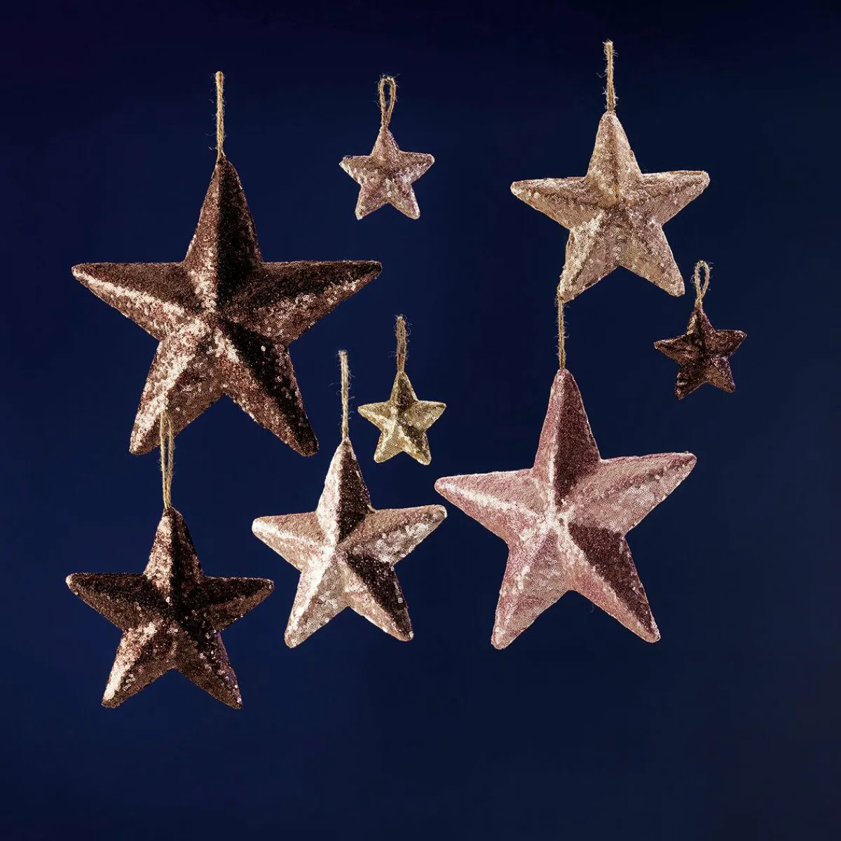 Étoile à Paillettes Ø 22 Cm, 2 Pces,-DecoWoerner Best