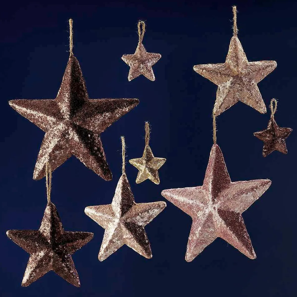 Étoile à Paillettes Ø 33 Cm, Nougat-DecoWoerner Discount