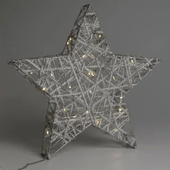 Étoile Décorative En Métal à LED 30 Cm Fonctionnant Sur Piles-DecoWoerner Hot