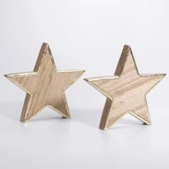 Étoile En Bois De Manguier 2,5 X 20 Cm 2 Pièces-DecoWoerner Clearance