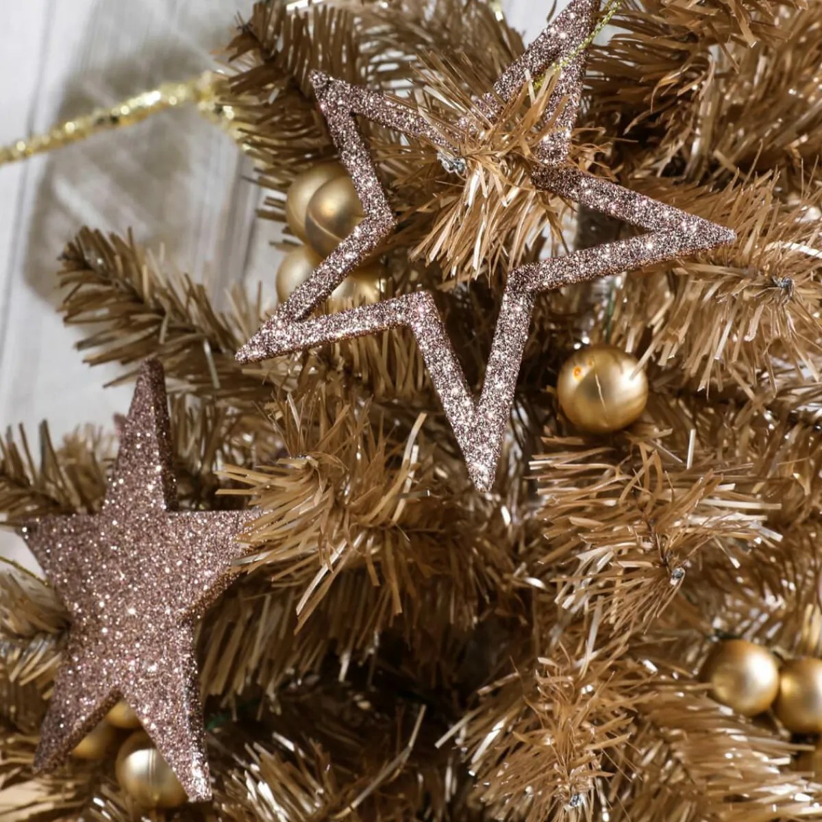 Étoiles Déco à Paillettes Nougat, Ø 10 Cm, 10 Pces-DecoWoerner Hot