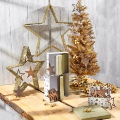 Étoiles Déco à Paillettes Nougat, Ø 10 Cm, 10 Pces-DecoWoerner Hot