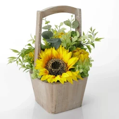 Tournesols Artificiels En Corbeille 31 Cm-DecoWoerner Discount