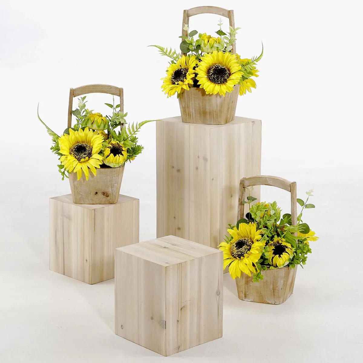Tournesols Artificiels En Corbeille 31 Cm-DecoWoerner Discount