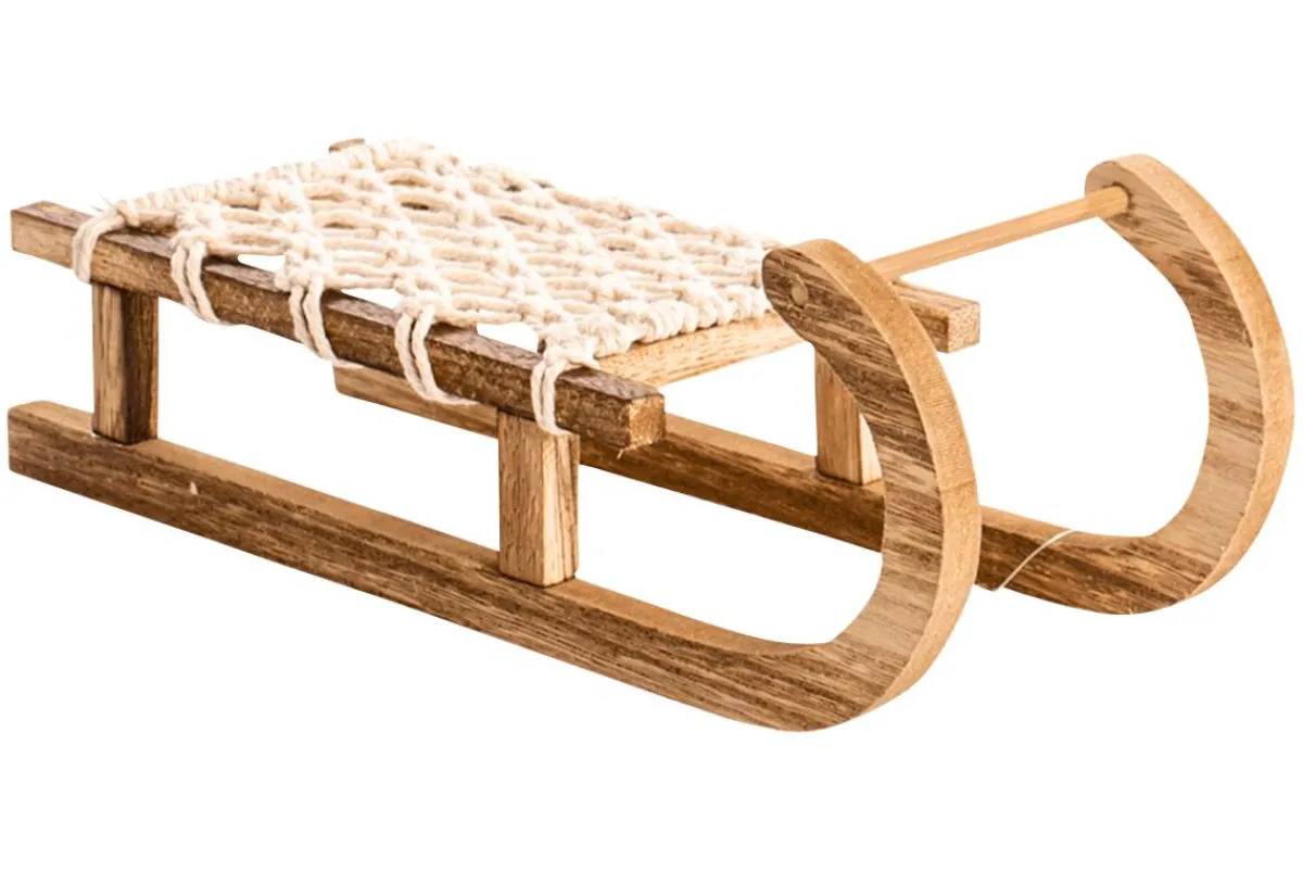 Traîneau En Bois Décoratif 40 X 14 X 9,5 Cm-DecoWoerner Hot