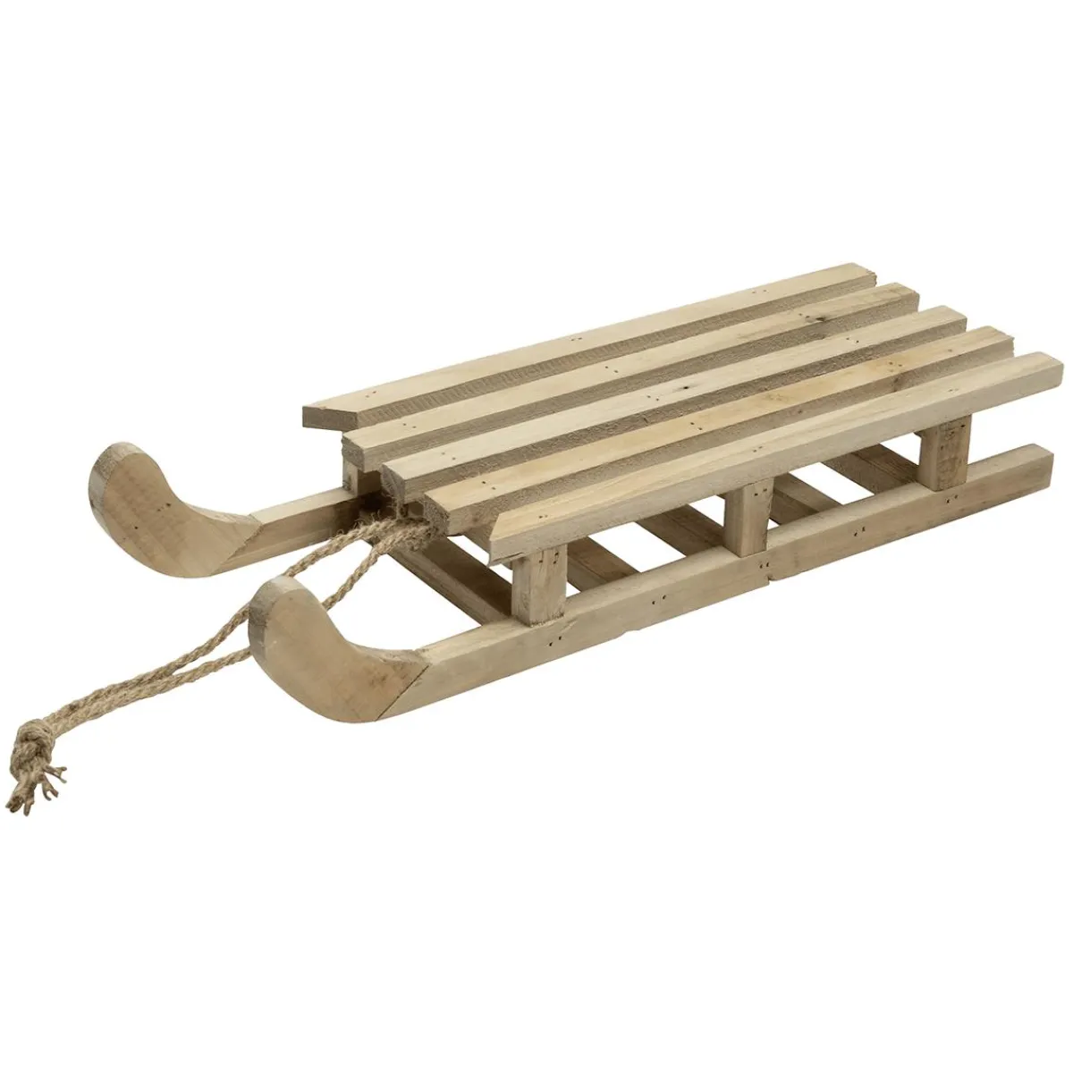 Traîneau En Bois Décoratif Avec Cordon, Naturel-DecoWoerner Sale