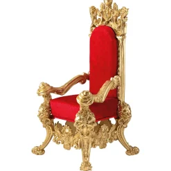 Trône "Baroque", Haut. 190 Cm, Or-rouge-DecoWoerner Online