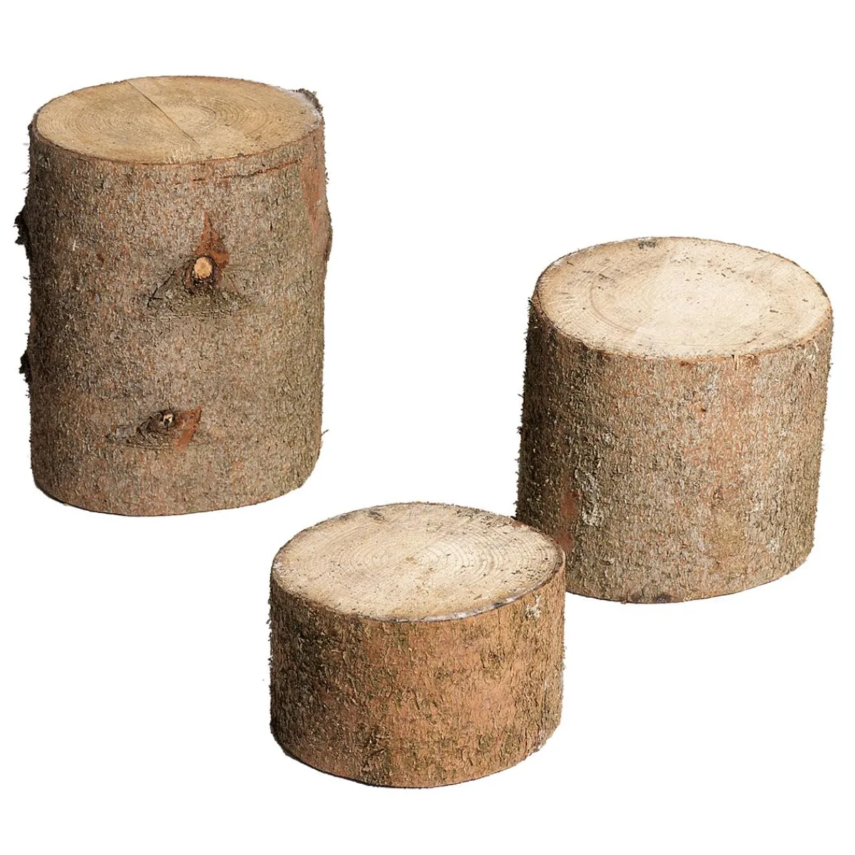 Troncs En Bois Déco, Lot De 3 él.-DecoWoerner Discount