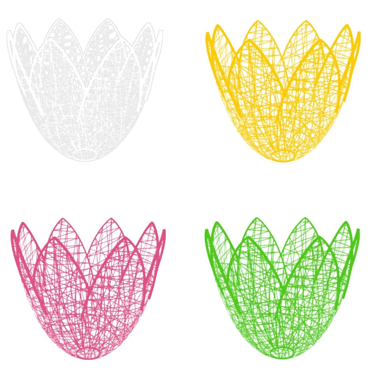 Tulipe 3D En Fibre Tressée 79 X 75 Cm-DecoWoerner Clearance