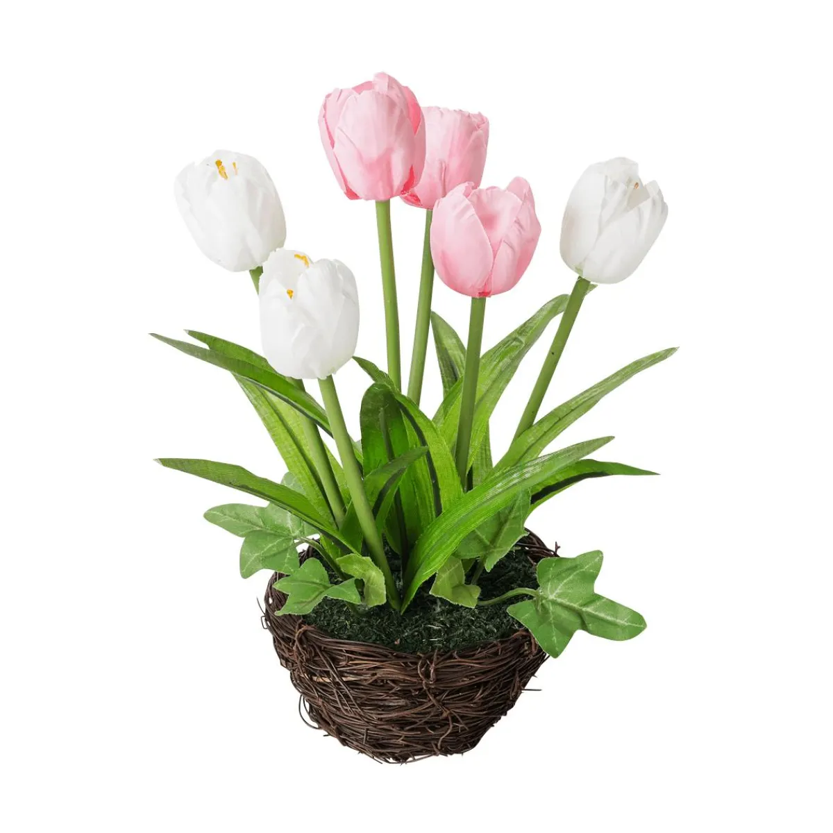 Tulipes Artificielles En Corbeille , 20 Cm-DecoWoerner Clearance