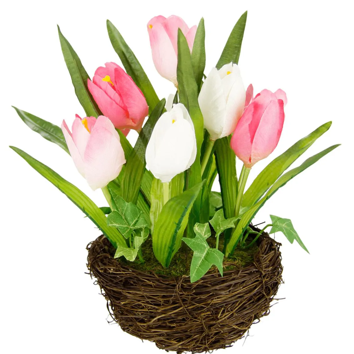 Tulipes Artificielles En Corbeille 25 Cm-DecoWoerner Hot