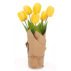 Tulipes Artificielles Enveloppées De Papier-DecoWoerner