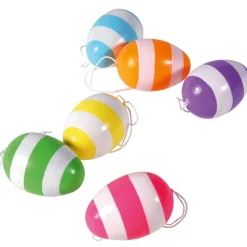 Œufs De Pâques Déco 6 Cm, à Rayures, 6 Pces-DecoWoerner Clearance