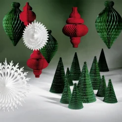 Éventail Décoratif 50cmØ Papier B1 Flocon De Neige-DecoWoerner Outlet