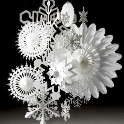 Éventail Décoratif 50cmØ Papier B1 Flocon De Neige-DecoWoerner Outlet