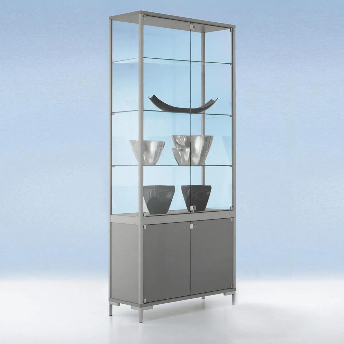 Vitrine Avec Compartiment De Rangement 186 X 80 X 40 Cm-DecoWoerner New