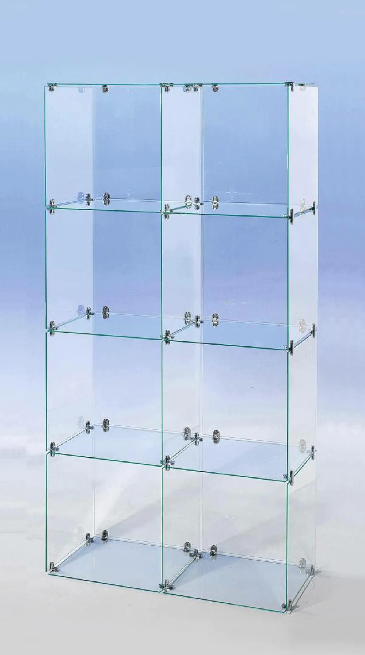 Vitrine En Verre Cube à Monter Soi-même, Avec Panneaux Arrières Haut. 165 Cm-DecoWoerner Sale
