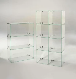 Vitrine En Verre Cube à Monter Soi-même, Avec Panneaux Arrières Haut. 165 Cm-DecoWoerner Sale