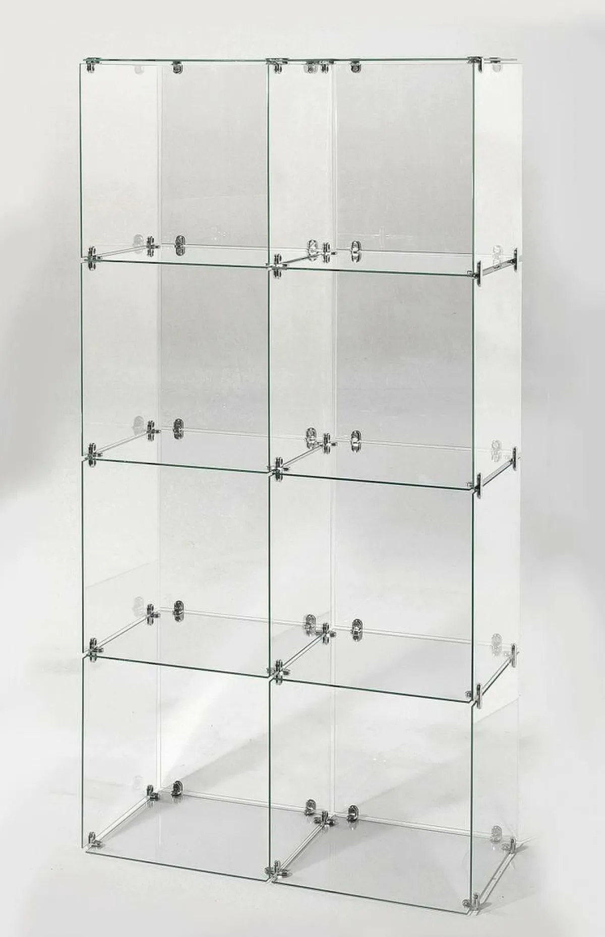 Vitrine En Verre Cube à Monter Soi-même, Sans Panneaux Arrières, Haut. 165 Cm-DecoWoerner Best