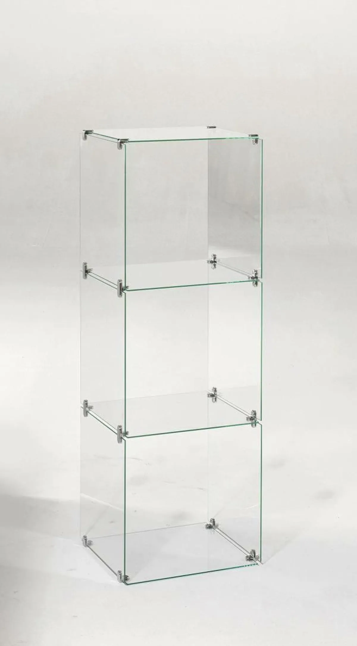 Vitrine En Verre Cube à Monter Soi-même, Sans Panneaux Arrières, Haut. 124 Cm-DecoWoerner Outlet