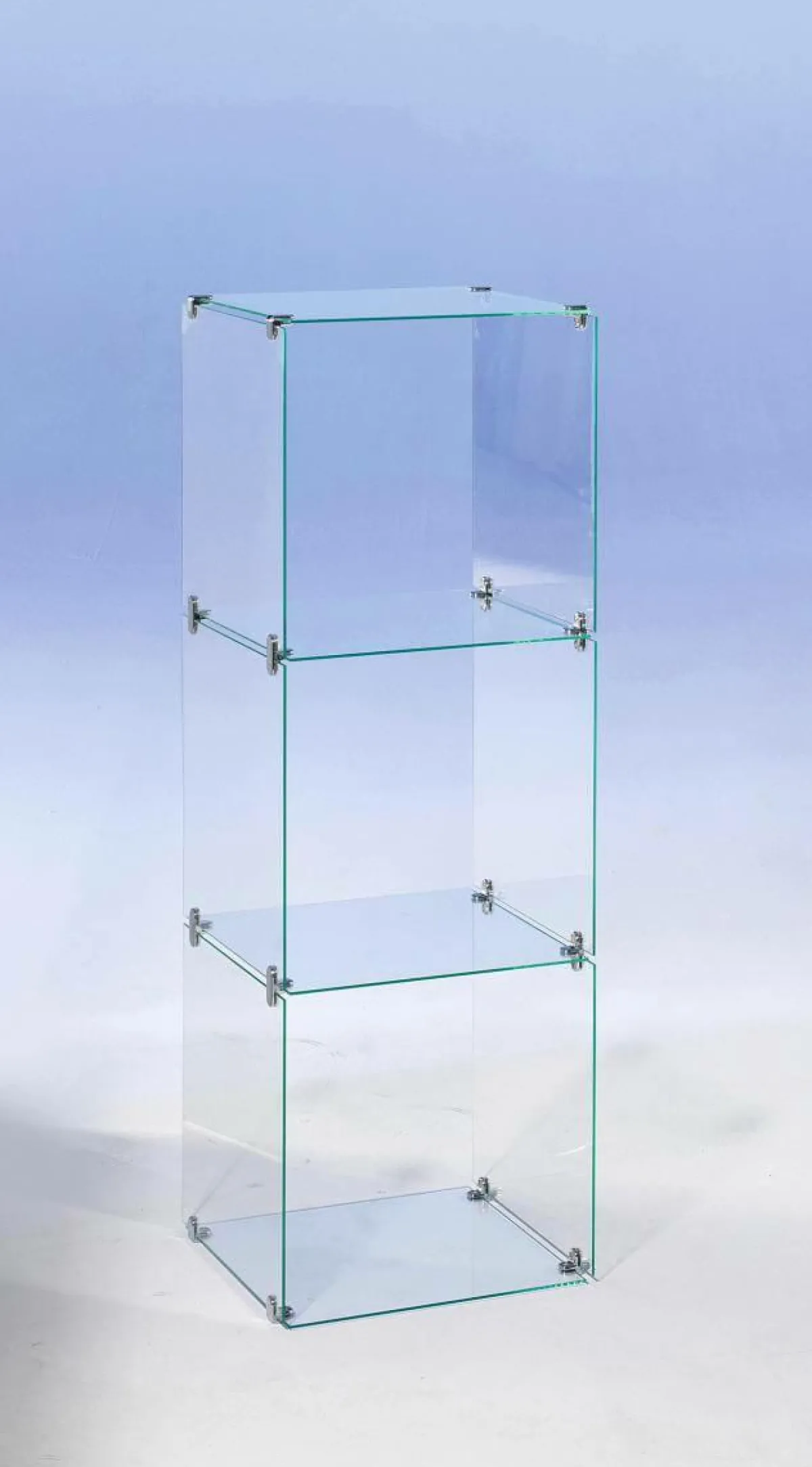 Vitrine En Verre Cube à Monter Soi-même, Sans Panneaux Arrières, Haut. 124 Cm-DecoWoerner Outlet