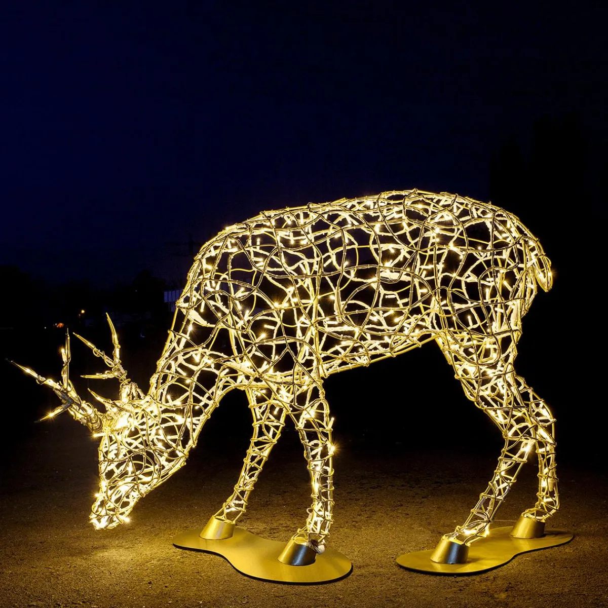 XXL LED Chaudes Cerf Pour Extérieur 120 Cm-DecoWoerner Discount