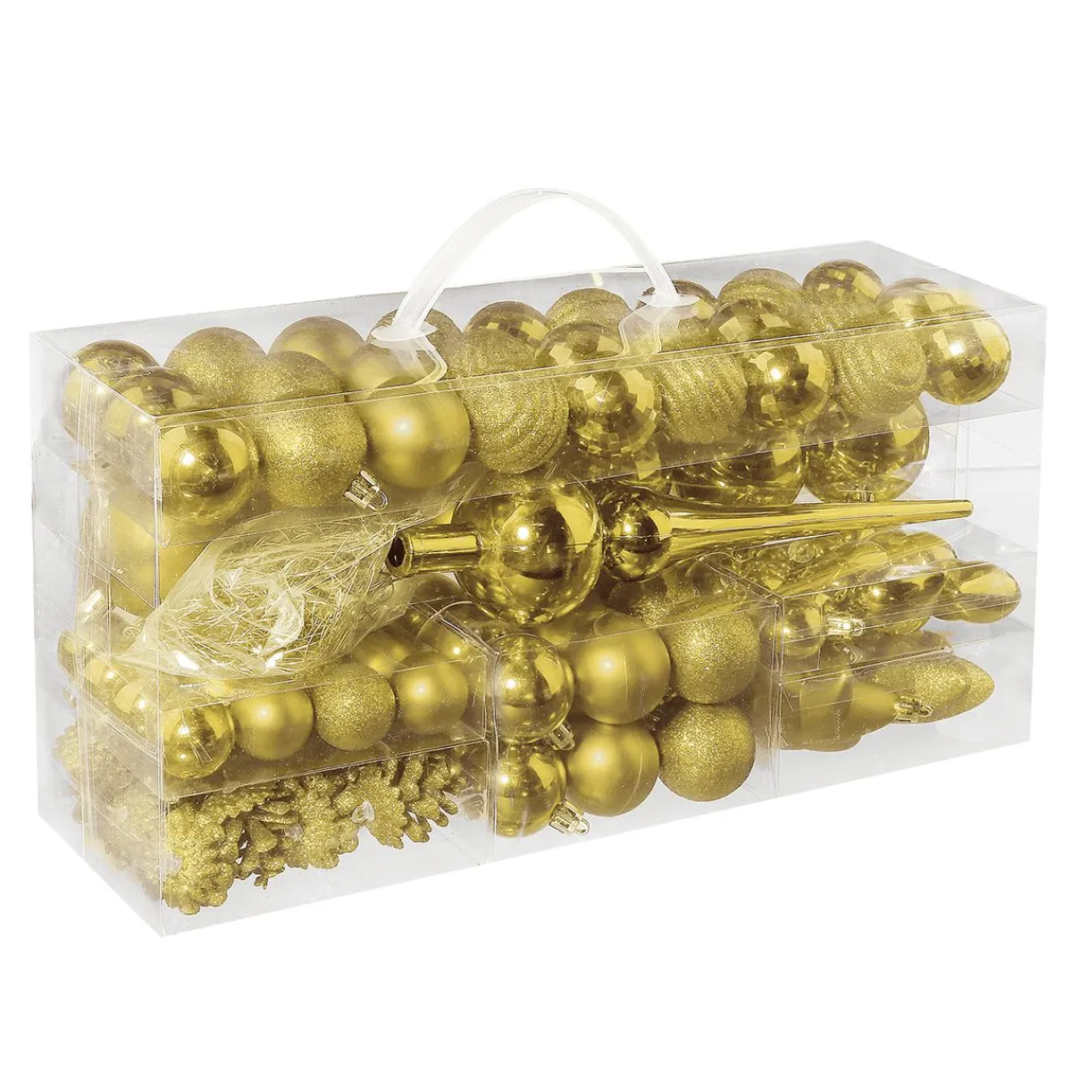 XXL Set De Boules De Noël En Plastique 100 Pcs. 3 - 7,5 Cm Ø-DecoWoerner Outlet