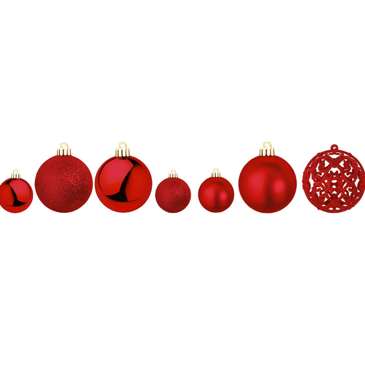 XXL Set De Boules De Noël En Plastique 100pcs 3 - 6 Cm Ø-DecoWoerner Outlet